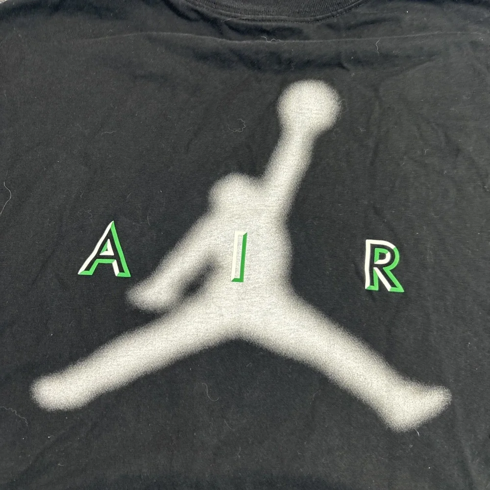 Air Jordan Shirt XXL BLACK Double Sided Mens Green Trim